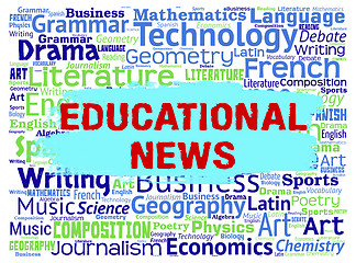 Image showing Educational News Shows Social Media And Article
