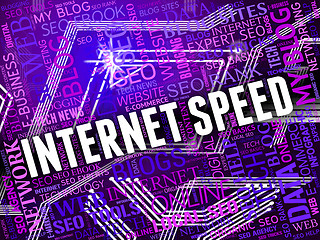 Image showing Internet Speed Represents Websites Website And Searching