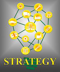 Image showing Strategy Icons Means Tactics Tactic And Strategies