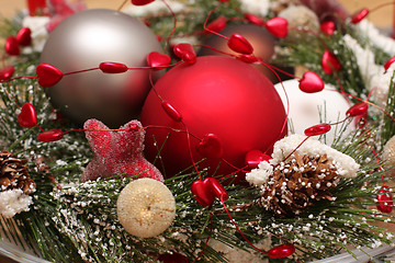 Image showing red christmas ball