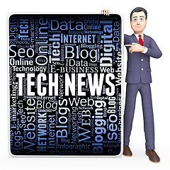 Image showing Tech News Indicates Newspaper Newsletter And Newspapers