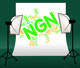 Image showing Ngn Currency Represents Nigeria Naira And Exchange