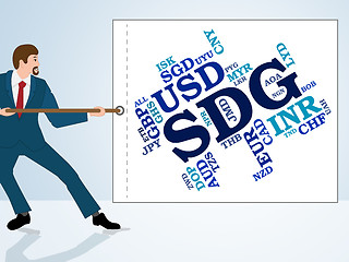 Image showing Sdg Currency Indicates Sudan Pound And Foreign