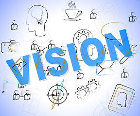 Image showing Vision Word Represents Planning Words And Aspire