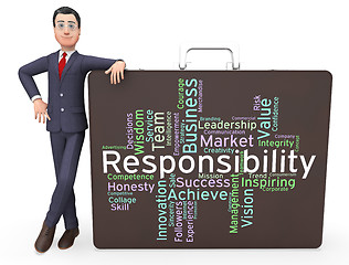 Image showing Responsibility Words Means Duty Responsibilities And Text