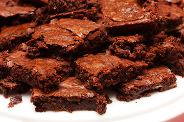 Image showing plate of brownies