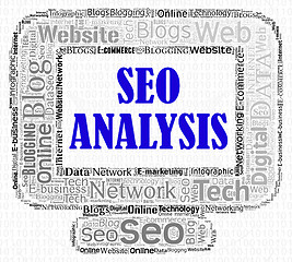 Image showing Seo Analysis Shows Search Engines And Analytic