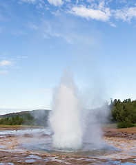 Image showing Strokkur eruption in the Geysir area, Iceland