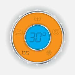 Image showing Wash machine control panel with dual color lcd