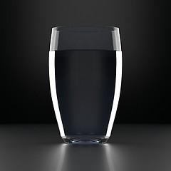 Image showing Water Glass on Black