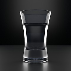 Image showing Vodka Glass on black