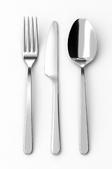 Image showing Fork, spoon and knife