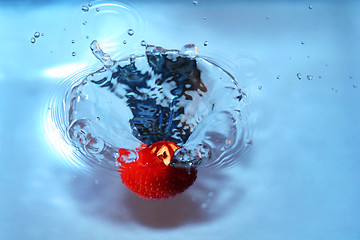 Image showing strawberry and water