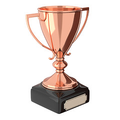 Image showing Rose gold bronze trophy
