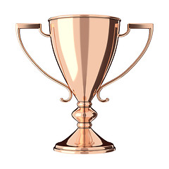 Image showing Rose gold bronze trophy