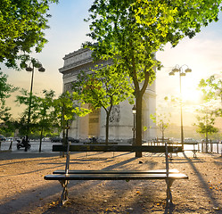 Image showing Arc de Triomphe in Paris