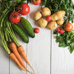 Image showing freshly grown raw vegetables