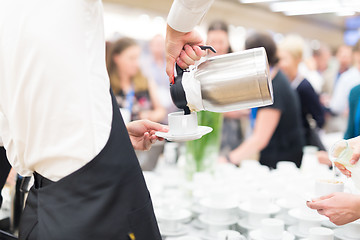 Image showing Coffee break at conference meeting.