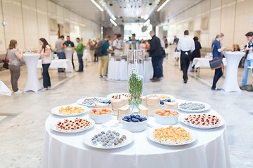 Image showing Coffee break at conference meeting.