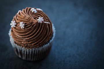 Image showing Chocolate cupcakes desert