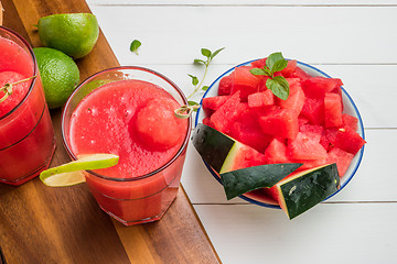 Image showing Watermelon smoothies