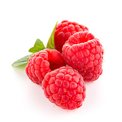 Image showing Raspberry fruit isolated