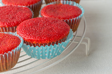 Image showing Beetroot velvet cupcakes 