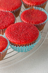 Image showing Beetroot velvet cupcakes 