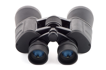 Image showing Black binoculars isolated