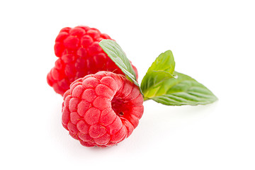 Image showing Raspberry fruit isolated