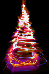 Image showing christmas lights as xmas tree