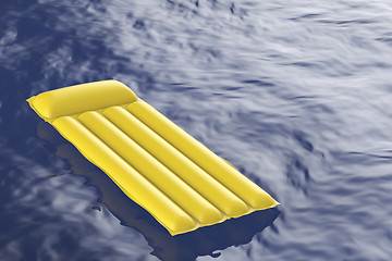 Image showing Pool raft floating on water