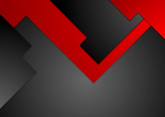 Image showing Black red geometric contrast tech background