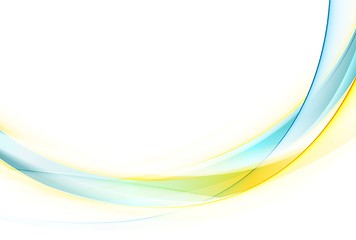 Image showing Colorful abstract smooth waves design