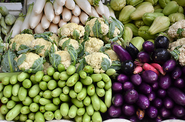 Image showing Assorted fresh raw organic vegetables