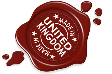 Image showing Label seal of Made in United Kingdom