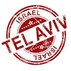 Image showing Red Tel Aviv stamp 