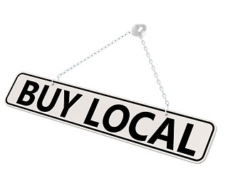 Image showing Buy local banner isolated on white