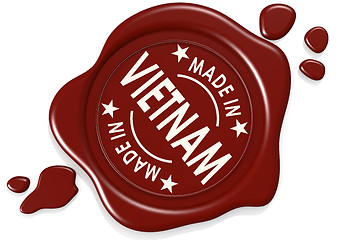 Image showing Label seal of Made in Vietnam