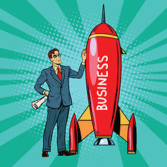 Image showing Business start up rocket