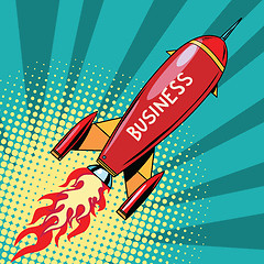 Image showing business startup rocket
