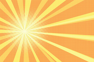 Image showing Sunrise pop art retro background