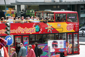 Image showing EUROPE PORTUGAL LISBON TRANSPORT TOURIST BUS