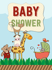 Image showing Beautiful baby shower card