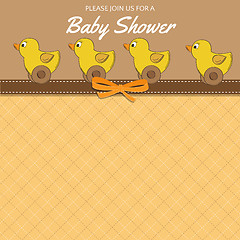 Image showing Delicate baby shower card with toys