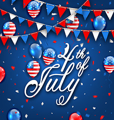 Image showing American Celebration Background for Independence Day 4th July