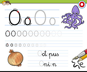 Image showing how to write letter o