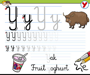 Image showing how to write letter y