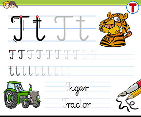 Image showing how to write letter t