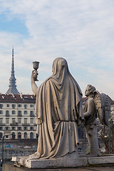 Image showing Turin, Italy - January 2016: Faith Statue